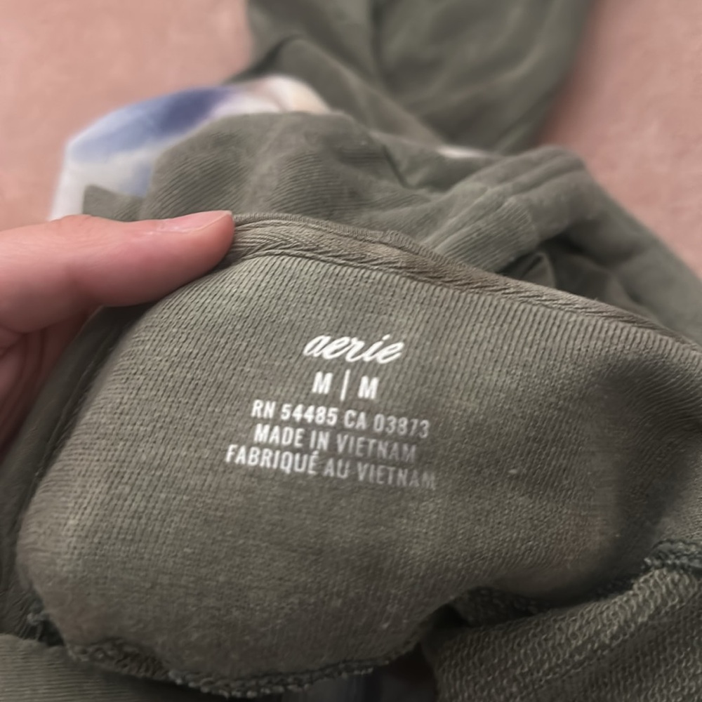 Aerie Quarter Zip Cropped Tie Dye Hoodie - Picture 4 of 5
